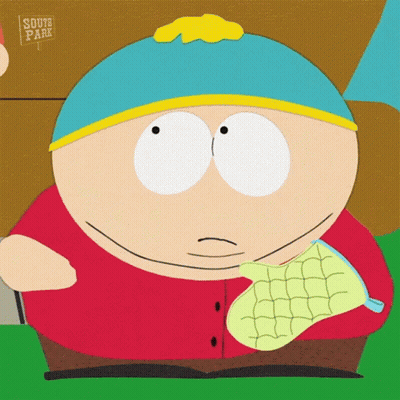 South Park Character Smiling And Holding Towel GIF