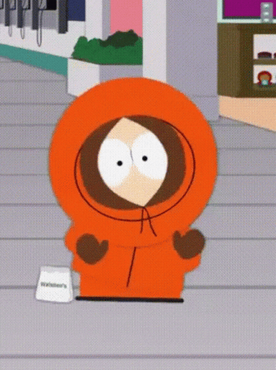 South Park Character Standing By Williams Sign GIF