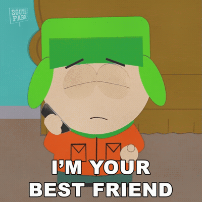 South Park Character Talking On Cell Phone GIF