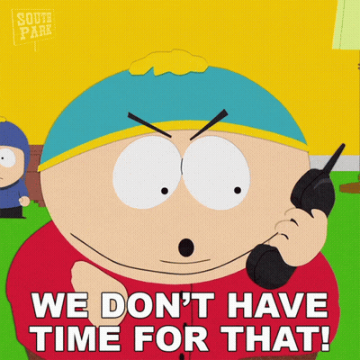 South Park Character Talking On Cell Phone GIF