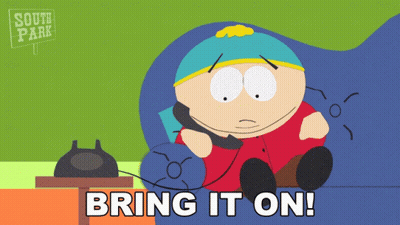 South Park Character Talking On Phone GIF