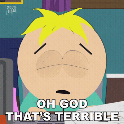 South Park Character Typing Oh God That's Terrible GIF