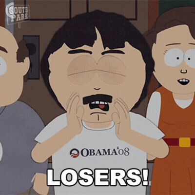 South Park Character Wearing Obama 08 Shirt GIF
