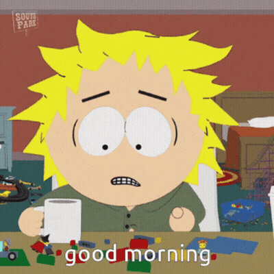 South Park Character With Coffee GIF