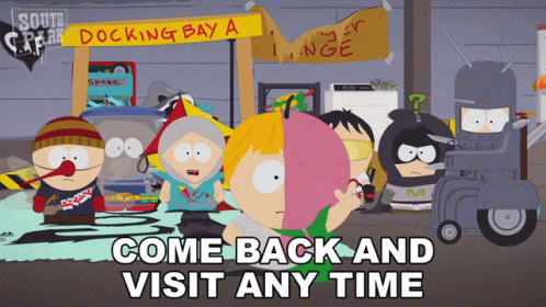 South Park Characters At Docking Bay A GIF