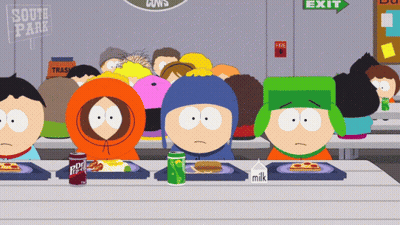 South Park Characters At Table With Food GIF