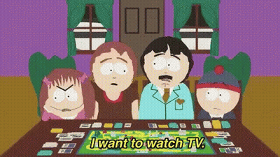 South Park Characters Playing Board Game Saying I Want To Watch TV GIF