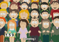 South Park Characters Rumbling Together GIF