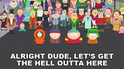 South Park Characters Saying Alright Dude GIF