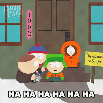 South Park Characters Saying Ha Ha Ha GIF