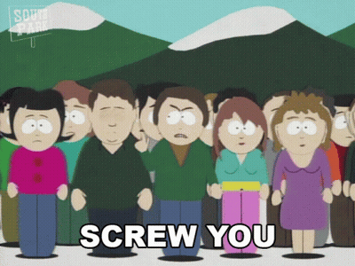 South Park Characters Saying Screw You GIF