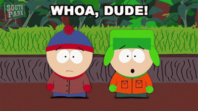 South Park Characters Saying Whoa Dude GIF
