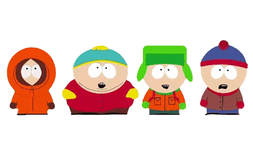 South Park Characters Saying Yes Sticker