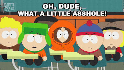 South Park Characters Sitting At Desks GIF