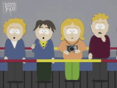 South Park Characters Sitting In A Line GIF