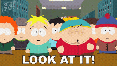South Park Characters Standing in Hallway