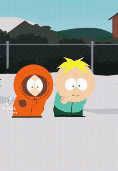 South Park Characters Standing In Snow GIF
