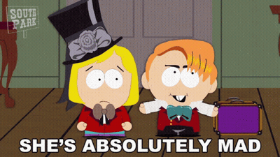 South Park Characters Standing With Caption She's Absolutely Mad GIF