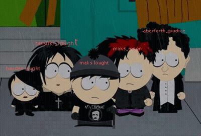 South Park Characters Standing With Nevermore Shirt