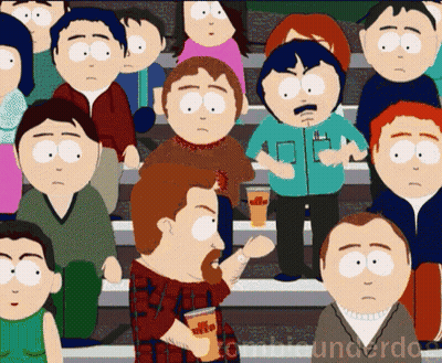 South Park Characters Watching Game GIF