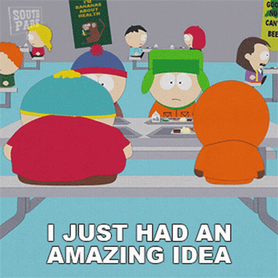 South Park Characters With Amazing Idea GIF