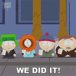South Park Eric Cartman And Friends We Did It GIF