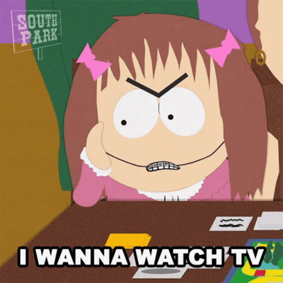 South Park Girl Sitting At Table GIF