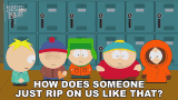 South Park Kids Eric Cartman Stan Marsh Just Rip GIF