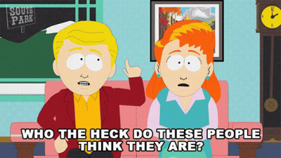 South Park Man And Woman Sitting On Couch GIF