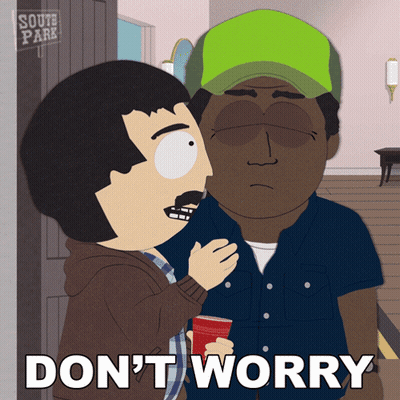 South Park Man Kissing Another Man's Cheek GIF