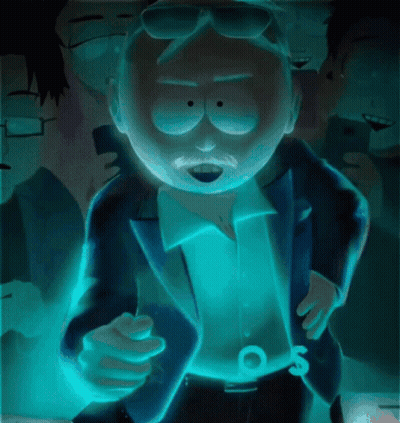 South Park Man Kissing Another Man's Cheek GIF