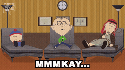 South Park Man Sitting Woman Lying GIF