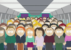 South Park Plane Crowd GIF