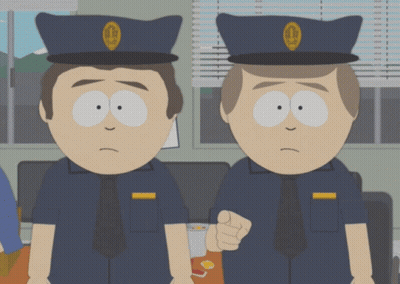 South Park Police Officers Standing GIF