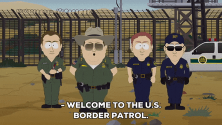 South Park Police Outside Border Patrol GIF