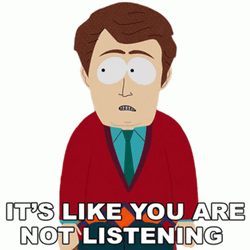 South Park Ryan Valmer Not Listening GIF
