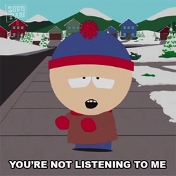 South Park Stan Marsh Not Listening GIF