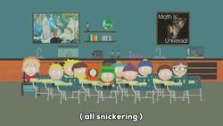 South Park Students Snickering GIF