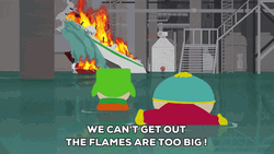 South Park Swimming In The Flooding GIF