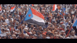 South Yemen Flag Crowd