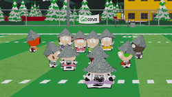 Southpark Kids Meet Wearing Tin Foil Hats GIF