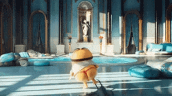 Spa Cute Minion Bath GIF