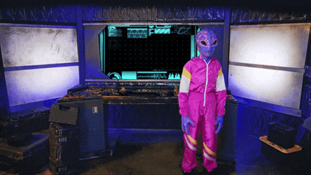 Space Alien Tired For Happy August GIF