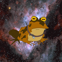 Space Hypnotoad Hungry For Pizza GIF