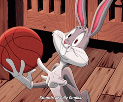 Space Jam Bugs Bunny Basketball GIF