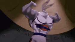 Space Jam Bugs Bunny Muscle Flex GIF