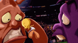 Space Jam Tweety Bird Fighting Monsters GIF