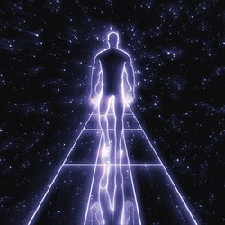 Space Loop Walk In The Dark GIF