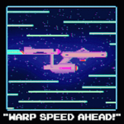Space Ship Warp Speed Ahead