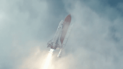 Space Shuttle Flying GIF